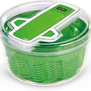Zyliss E940017 Easy Spin 2 Lettuce Spinner, Large, Plastic, White, Salad and Vegetable Drainer, Dishwasher Safe