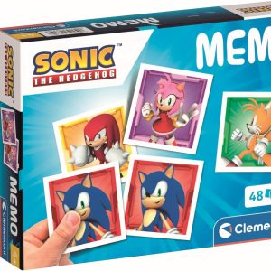 Clementoni – MEMO Sonic Pocket – Educational Game Including 48 Matching Chips of Your Favorite Characters, Toy for Children Ages 4-6 Years, Made In Italy, 18312