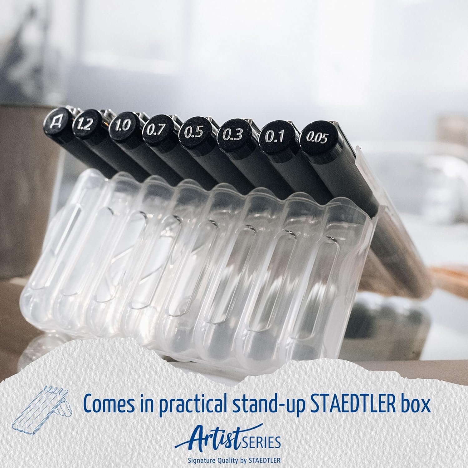 Staedtler 308 SB6P, Fineliner Pigment Liner, Case of 6, Black - Image 8