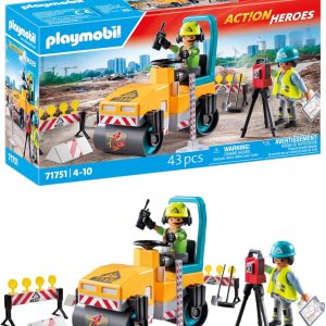 PLAYMOBIL | Action Heroes | Road Work | Construction toys for children | Construction set | for children from 4 years old | 71751
