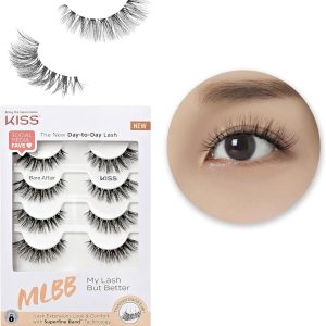 KISS My Lash But Better Bare Affair False Eyelashes Multipack 4 Pairs Pack Invisible Lightweight Reusable Contact Lens Friendly Voluminous Comfortable 8 Total