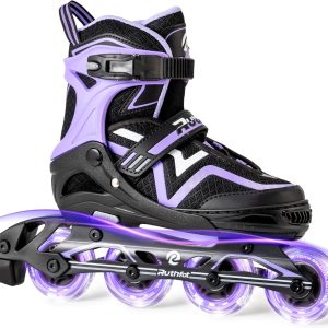 Adjustable Inline Skates for Boys and Girls, Luminous Skates for Kids 6-12 Years Old, Luminous Outdoor Skates for Women Men