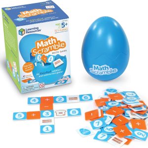 Learning Resources Math Scramble, Math Game for Kids, Develops Number Sense, 1-4 Players, 5+ Years Old
