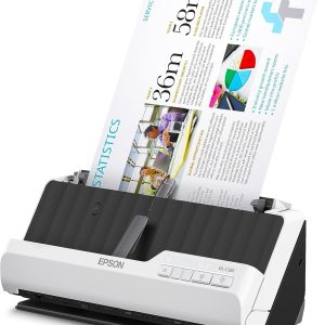 Epson DS-C330, A4 Vertical Document Scanner, USB, Automatic Document Feeder, Double-Sided Scanning (Duplex), White