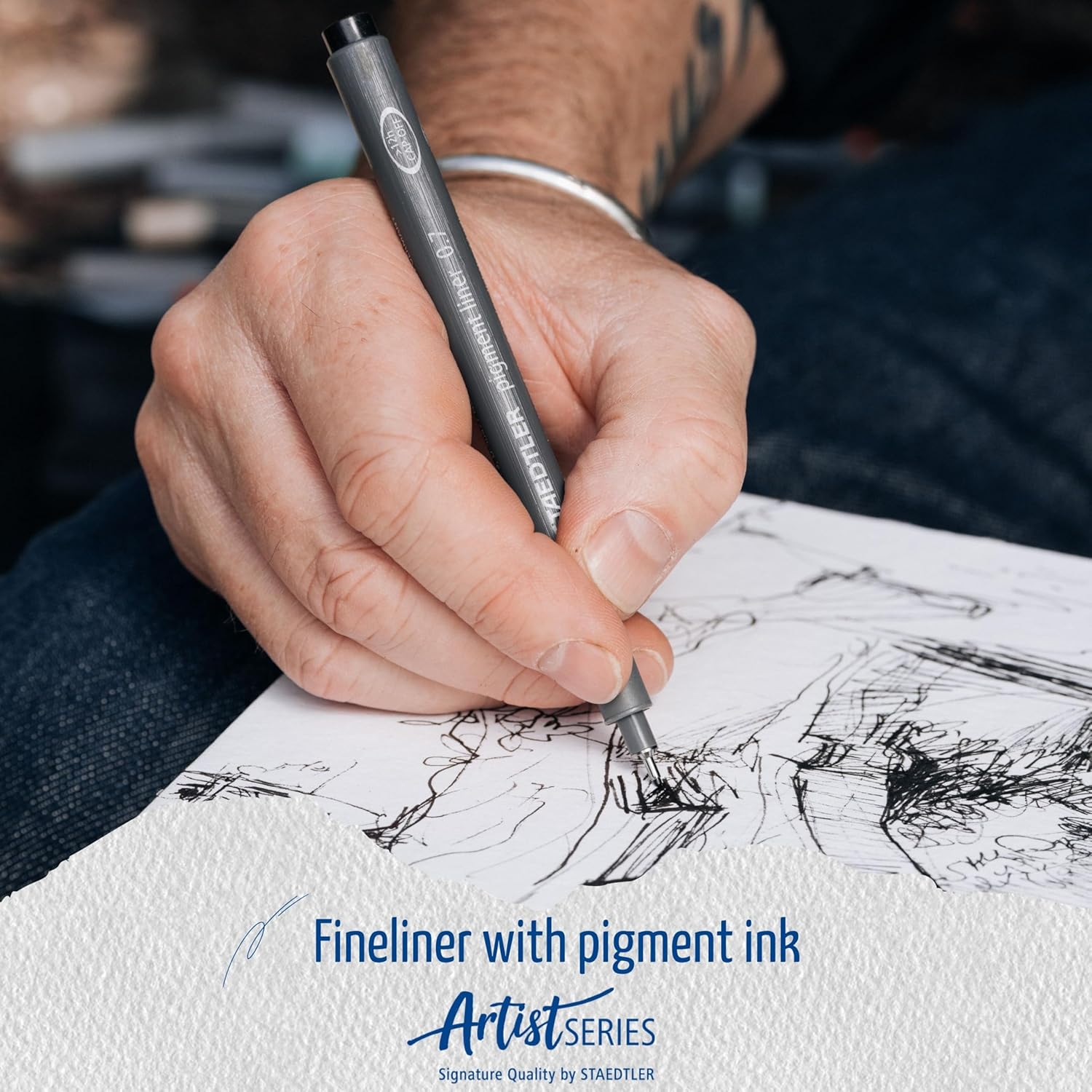 Staedtler 308 SB6P, Fineliner Pigment Liner, Case of 6, Black - Image 11