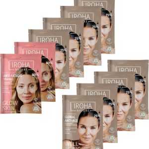 IROHA NATURE – Pack 10 Silk Eye Patches | Korean Cosmetics Global Eye Care | Attenuates Bags, Dark Circles and Wrinkles | 100% Biodegradable, Vegan and Cruelty Free