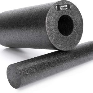 Core Balance 2 in 1 Muscle Massage Roller Deep Massager Relieves Back Pain and Tension Home Workout, Yoga, Pilates and Rehabilitation, 3 Colours, 2 Pieces: 33 x 15 cm and 33 x 6 cm