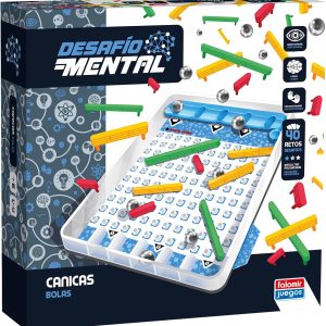 Falomir – Mental Challenge Marbles – Marbles and Barriers | Logic and Visual Dexterity Game | for 1 Player (Age 6+)