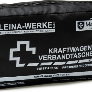 Leina-Werke 11002 Car First Aid Kit with Velcro Black / White