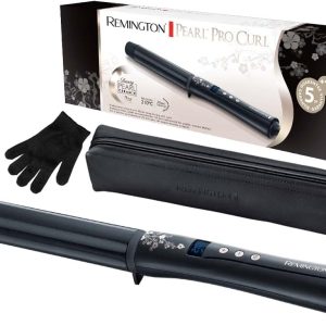 Remington Pearl Hair Curler – Advanced Ceramic with Pearl, Hair Waver with 32mm Barrel, Creates Large Curls and Soft Waves, Temperature up to 210°C, Digital, Cold Tip – CI9533