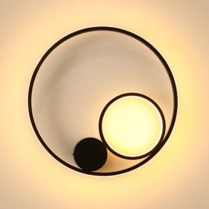 ZR98US Gold Sconces, Ring Decorative Light Fixtures, Round Wall Lamps 3000K Warm White -1 Pieces, Chandelier