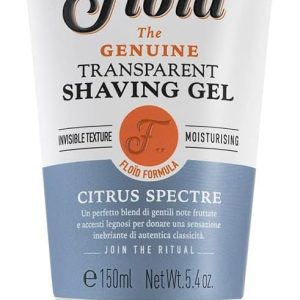 Floid Citrus Spectre Clear Shaving Gel (150ml) – Glycerin Shaving Cream to Protect and Hydrate Skin, Soothing Scent Gentle Shaving Soap