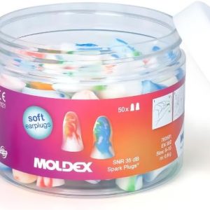 Moldex Spark Plugs® 780501 Soft Foam Earplugs with No Harmful Substances SNR 35 dB – Convenient to Carry Packaging (50 Pairs)
