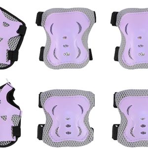 6 Piece Child Protective Gear Elbow Pads and Wrist Guards for Cycling, Skateboarding, Skating and Other Sports, Child Roller Skates Protections