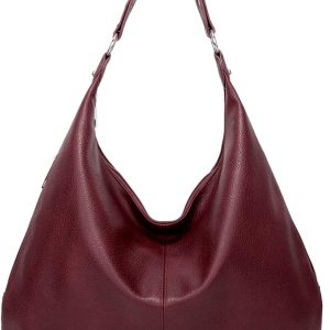 Hobo Women Shoulder Bag Soft PU Leather Zipper Handbag