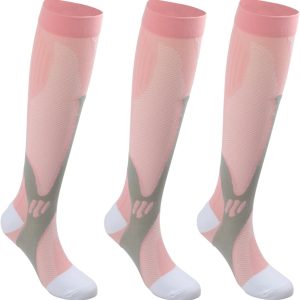 3 Pairs of Compression Socks for Women, Men, Sport Socks, Graduated Compression Socks for Sports, Hiking, Flying, Travel, Varicose, Pregnancy and Medical