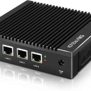 Intel N3710 Quad Core Fanless Micro Firewall Device, 4 Intel 2.5GbE i226 LAN Ports, mSATA DDR3 AES NI Network Router Test with PF-Sense opn-Sense (8G+128G)