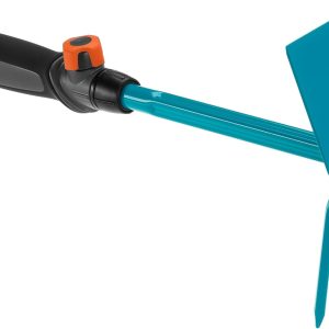 GARDENA Combisystem Double Hoe with 3 Barbs for Mulling or Aerating the Soil and Weeding, Ergonomic Handle, Anti-Corrosion Protection, Working Width 6.5 cm, Working Width: 6.5 cm
