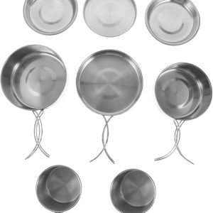 Toyvian 1 Set Stainless Steel Camping Cookware Set for Picnic, Hiking and Barbecue, Portable Kitchen Accessories for Activities