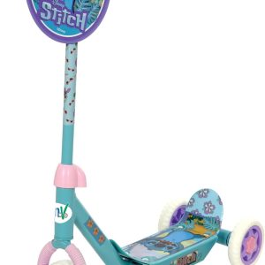 Disney Stitch Scooter 3 Wheels +20 kg +2 Years, 58 x 36 x 65-70 cm, Decorative Front Shield, Children’s Games, Motor Skill, Stitch Design, Children’s Scooter, Easy to Assemble (77772)