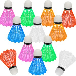 Hysagtek Juego de 12 volantes de bádminton, bádminton, para interiores y exteriores, para entrenamiento, gimnasio, fitness, juego