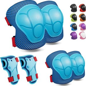 CKE Kids Knee Pads Knee Pads and Elbow Pads Set Toddler Protective Gear Child Knee Pads for Kids/Youth Wrist Guards 3 in 1 for Cycling Bike Skating Scooter