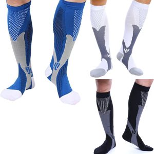 3 Pairs Knee High Compression Socks – for Men and Women (20-30mmHg) Comfortable Design Ideal for Daily Use, Running, Pregnancy, Flight and Travel