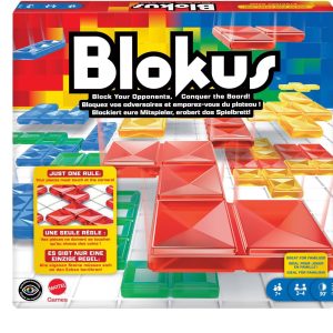 Mattel Games – Blokus Board Game – Easy to Learn – 21 Color Pieces per Player – Entertaining – Strategy and Challenges – for the Whole Family – BJV44