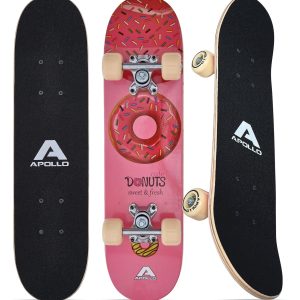 Apollo Children’s Skateboard | Children’s Skateboard with ABEC 3 Bearings and Aluminium Axles | Complete Skateboard with Cool Designs| Skateboards for Children from 3 Years Old