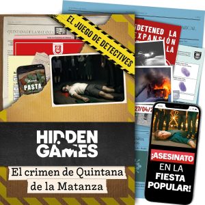 Hidden Games Crime Scene: The Crime of Quintana de la Matanza, Imperfect Crimes, Exit Cooperative Mystery and Detective Board Game, 1-6 Players, Ages 14, in Spanish